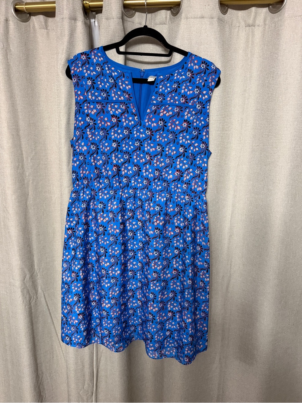 J. Crew Factory cornflower Blue Floral Dress